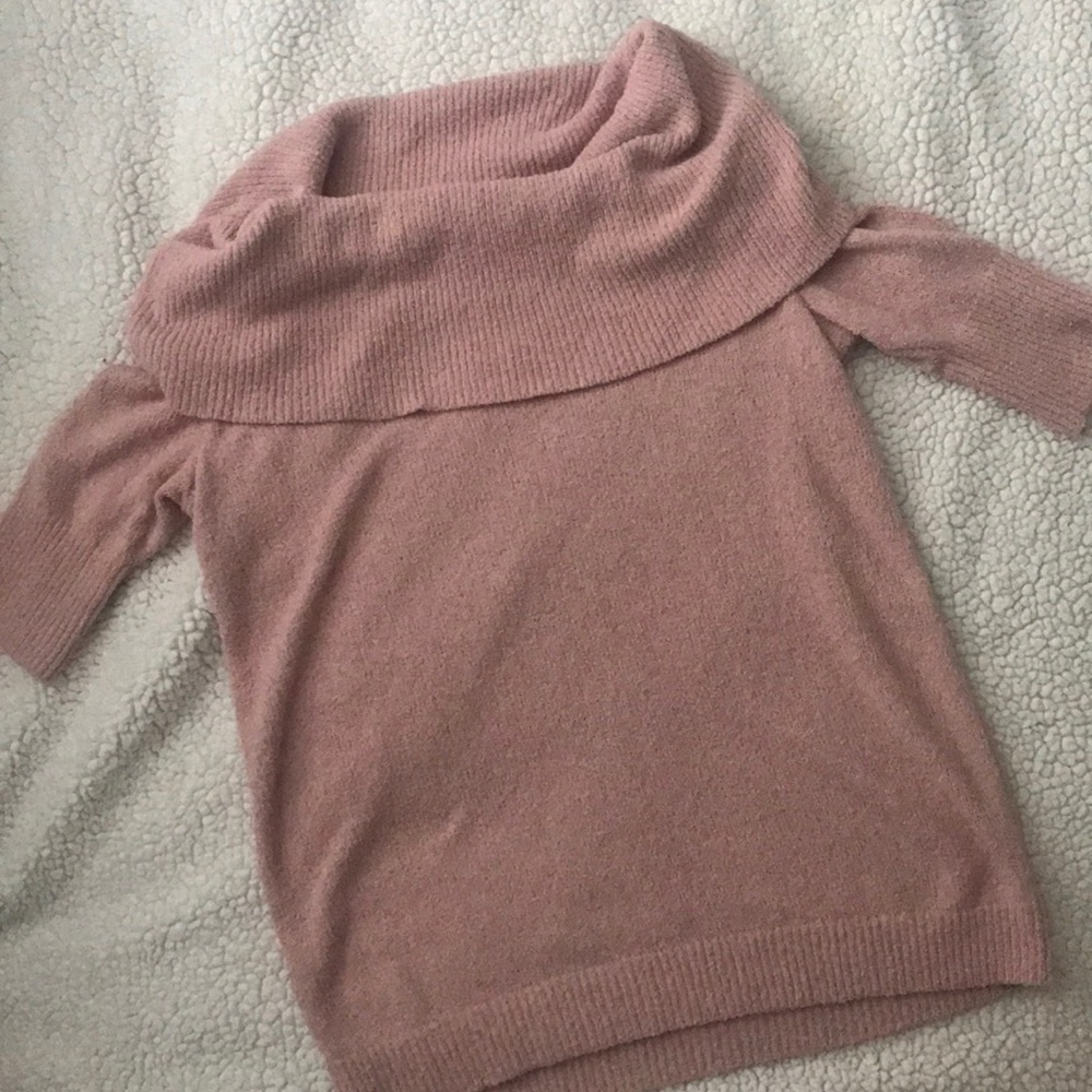 Loft Off The Shoulder Blush Summer Sweater